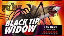 Load image into Gallery viewer, 6 Fin Series Blacktip Widow Hot Sauce