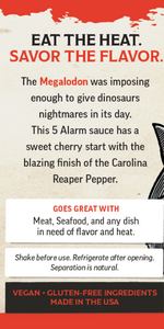 Megalodon Carolina Reaper Hot Sauce (5oz, Wicked Hot)